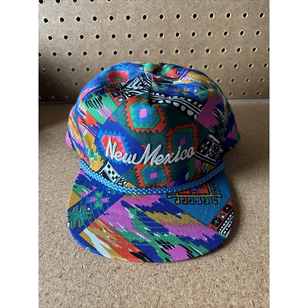 San Sun Vintage New Mexico Rope Aztec Trucker Hat Taiwan NEVER WORN